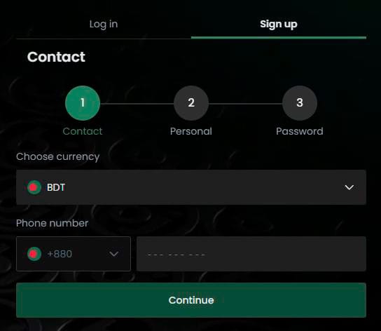 sign up 1 step baji